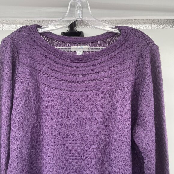 Croft & Barrow Womens Knit Pullover Sweater Long SLeeve Purple Size XXL - Picture 2 of 9